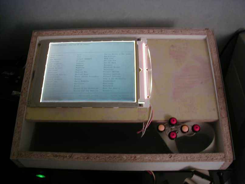 With the LCD and buttons